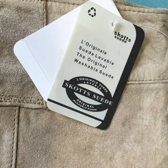 Skotts Suede Skirt Womens Natural  Leather A Line size 12 - Picture 9 of 9